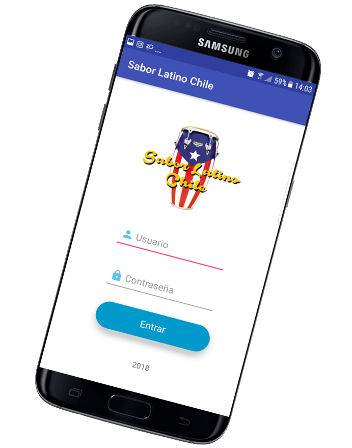 Aplicación Sabor Latino Chile